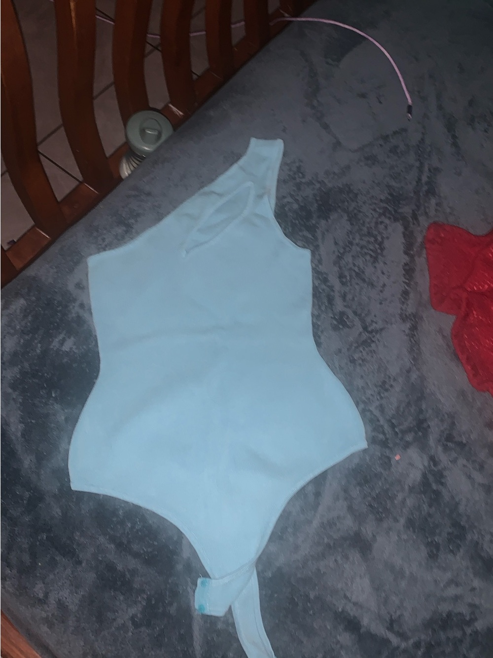 Better Be Light Blue One-Shoulder Kids Bodysuit